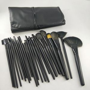 Nouveau professionnel 24 pièces/ensemble ensemble de pinceaux de maquillage trousse de toilette de maquillage marque de laine ensemble de pinceaux de maquillage étui