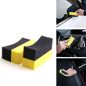 Professionnel Auto U-Forme Pneu Cire Polissage Composé ARC Bord Éponge Pneu Brosse Voiture Éponge De Nettoyage DHL