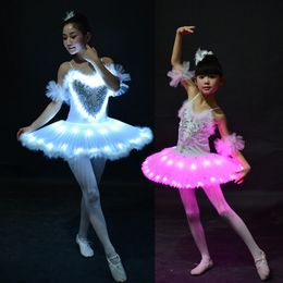 Nouveau Ballet professionnel Tutus LED lac des cygnes adulte Ballet danse vêtements Tutu jupe femmes ballerine robe pour Costume de danse de fête