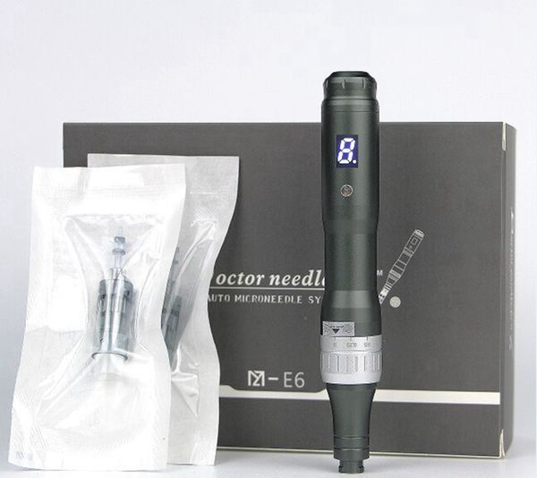 Nouveau stylo de médecin professionnel Ultima E6 Microneedle rechargeable Derma Roller Microneedling Dermapen avec 2 cartouches d'aiguille CE