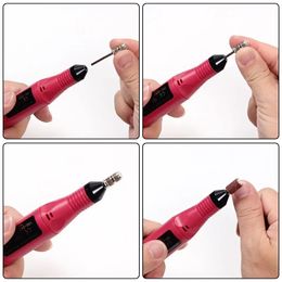 Nieuwe professionele elektrische nagelboormachine nagelbestanden Pen pedicure 6 bits Millinguv LED -gel Poolse remover Nail Art Manicure Tool - Nail