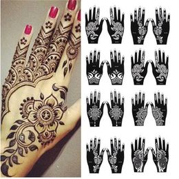 Nieuwe professionele henna stencil tijdelijke handtattoo body art sticker sjabloon bruiloft gereedschap bloem tattoo stencil gc2087