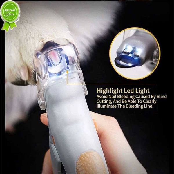 Nouveau professionnel coupe-ongles pour animaux de compagnie ciseaux avec lumière LED chat chien coupe-ongles outil ciseaux ongles Toclaw Cutter ciseaux Pet Suppl