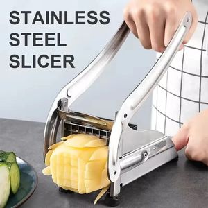 nueva máquina de cortador de fry francés de papa profesional con 2 cuchillas Manual de acero inoxidable Manual de verdura de cocina Catintería de cocina- para