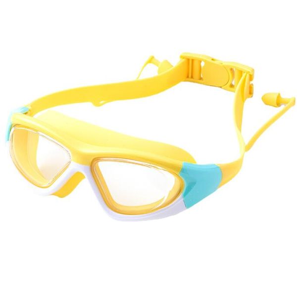 Lunettes de natation professionnelles pour enfants, avec bouchons d'oreilles, Anti-buée, UV, silicone, étanches, nouvelle collection