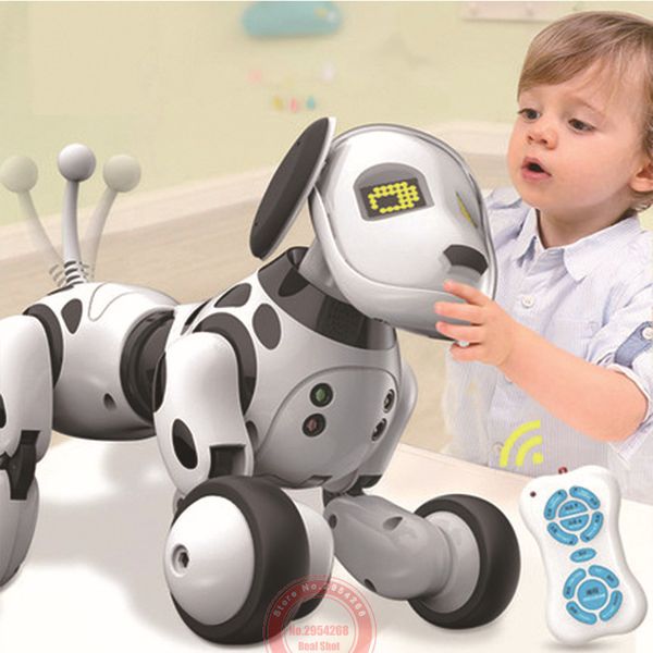 Nuevo programable 2. Control remoto inalámbrico Smart Robot Dog Kids Toy Inteligente Talking Robot Dog Toy Electronic Pet Kid Regalo LJ201105