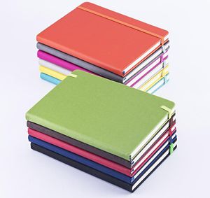 Nieuwe promo geschenken gepersonaliseerde aangepaste A5 Dagelijkse Kladblokjes Agenda Pocket Planner Journal Diary PU Lederen Cover Kleur Change Notebook met Elastische Band