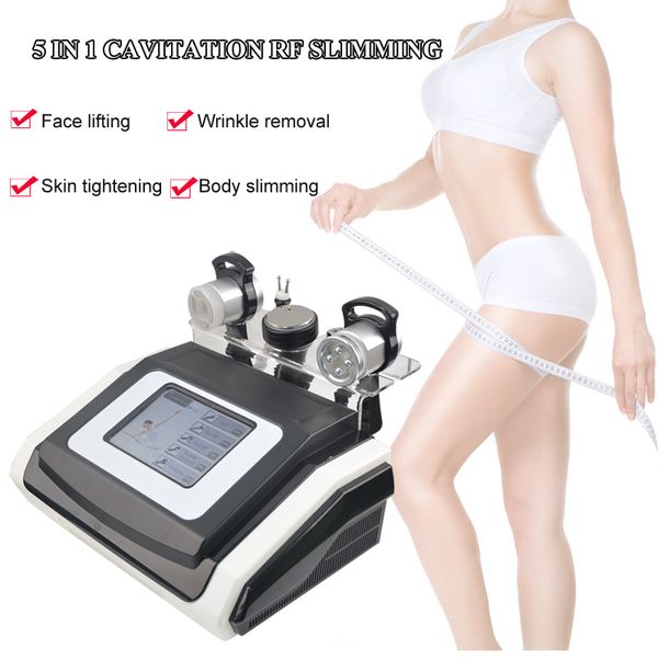 Nouvelle Promotion 5 en 1 Cavitation ultrasonique vide rf radiofréquence minceur Machine de cavitation cavi lipo