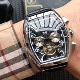 Nieuwe promotie A-top merk Luxe herenhorloge Volautomatisch mechanisch lederen horloge Vrije tijd Zakelijk