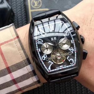 Nieuwe promotie Men Automatische mechanische polshorloges Bell Brown Watch Black Ross Leather Watch Classic