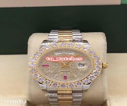 Nouveau éventail de scome de grogne en argent en acier en acier inoxydable Bigold Watches Diamond Face Watch Automatic mécanical Watch1551083
