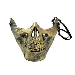 Nueva máscara protectora para Halloween Máscara de calavera CS equipo de combate media cara máscara de terror protectora calavera guerrero