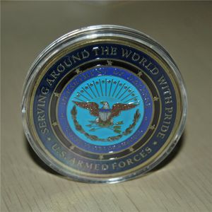 Nouvelle fière famille de cadeaux militaires aux États-Unis Forces armées DOD Challenge Coin