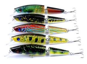 Nieuwe PS Painted Laser Minnow Jointed visaas 14 cm 217g 3D Ogen Diep Duiken 2 Segmenten Kunstaas Visgerei1402473