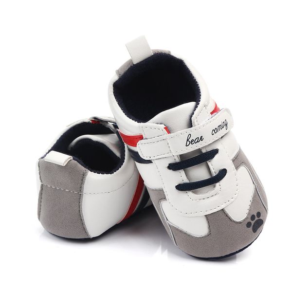 Nouveau pu pour bébé en cuir PU First Walkers Moccasins Chaussures nouveau-nés antidérapantes