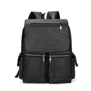 NIEUW PU LEDER BACKPACK Heren Fashion College Student School Tassen Leisure Computer Bag 230411