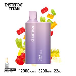 NIEUWE PUFF TASTEFOG Titan Wegwerp Vapes Kit 10K Puffs Elektronische sigaret 2% 22 ml 3200 mAh met 10 Flavors snelle levering