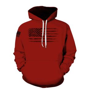 Nouveau pull à capuche 3d drapeau américain imprimé décontracté hommes et femmes sweats à capuche
