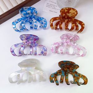 Nieuwe Pompoen Haar Clip Acetaat Klemmen Retro Krab Haar Clip Dik Haar Styling Sterke Hold Haaraccessoires voor Vrouwen