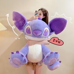 Poupée en peluche de dessin animé violet, remplissage doux, Animal mignon, oreiller, vente en gros d'usine, Stock, nouvelle collection