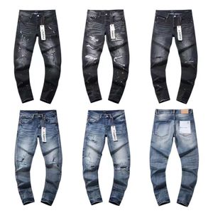 NOUVEAU JEAN PURPLE PANTAL DESINGER POUR MENSE BRAND THE JEAN LUXYELLES FEMMES MEN TENDANCES SLIM SLIM Fit Pant Motorcycle Clothing