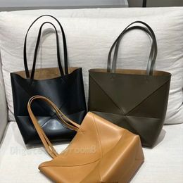 Nieuwe puzzel 7A Luxe designer tas dames opbergtassen tote fashion hot selling geometrische stijl heren mini schoudertassen tas opvouwbare gespiegelde kalfsleren handtassen portemonnee