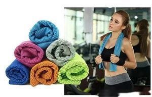 Serviette de glace rafraîchissante d'été PVA, douce et respirante, pour gymnastique, Yoga, 6 couleurs disponibles