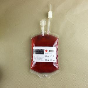 Hoge kwaliteit DHL PVC Materiaal Speelgoed Herbruikbare Bloed Energie Drinktas Halloween Props Vampire Double Tarrel Haar