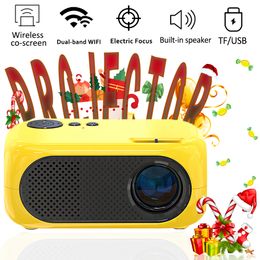 Mini projecteur M24 projecteur Portable 1400 Lumens pour Smartphone avec carte HDMI, USB et TF projecteur de cinéma maison pour cadeau pour enfants