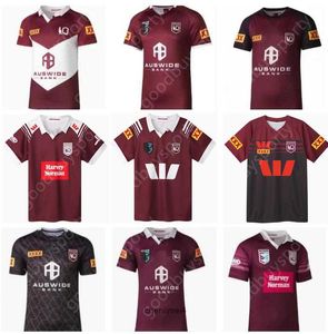 NIEUW QLD 2023 2024 Queensland Maroons Rugby Jerseys State of Origin Onmengelijke training Rugby shirt aangepaste naam en nummer