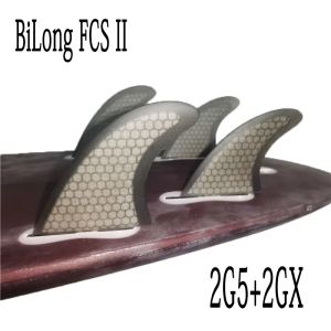 NOUVEAU FIN FIN FIN FINS 4PCS SET POUR BILONG FCS II BOX G5 + GX FIBERSE FIBRE LE NOBEAU G7 + GX TAILLE DE VIEUX SURF