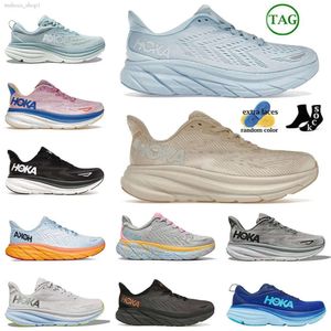 Nueva calidad 2024 Diseñador Zapatos para correr Hoka Clifton 9 Song Country Blue Hombres Mujeres Bondi 8 Carbon X2 Corredores al aire libre Entrenadores Hokas Zapato para mujer