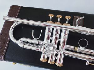 Nueva calidad LT197S-99 trompeta B plana plateada profesional trompeta instrumentos musicales con estuche