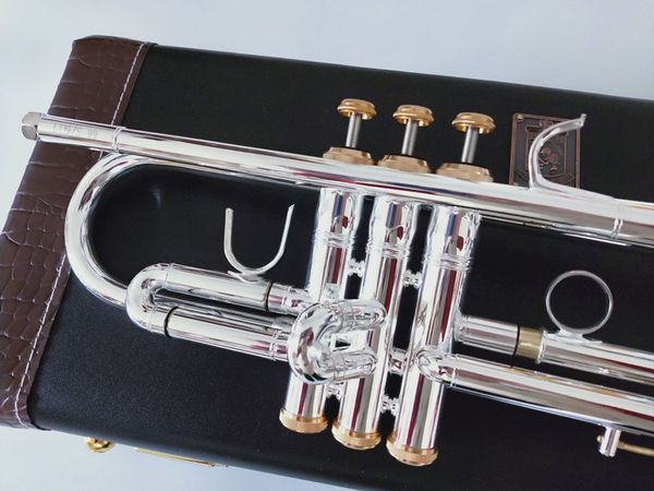 Nouvelle qualité LT197S-99 trompette B plat plaqué argent professionnel trompette Instruments de musique avec étui
