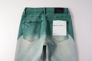 Nieuwe kwaliteit heren paarse ontwerper Divered gescheurde denim lading voor heren high street mode jeans