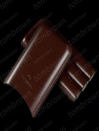 Nuevo calidad Precio al por mayor de calidad 3 tubos de cuero marrón Humidificador Humidificador Humidificador Caja de regalo4989050