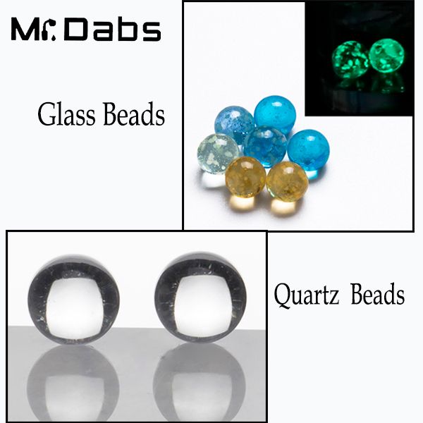 Perlas de cuarzo / vidrio 6 mm Inserte Perlas Terp Gire los accesorios para fumar A medida que aumenta el flujo de aire Funcionamiento perfecto para las plataformas petroleras de cuarzo Banger Glass Bong Dab