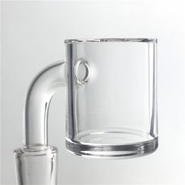 Nouveau Quartz biseauté Banger avec 25mm XL dessus plat fond épais 10mm 14mm clous en Quartz sans dôme pour conduites d'eau en verre Bong