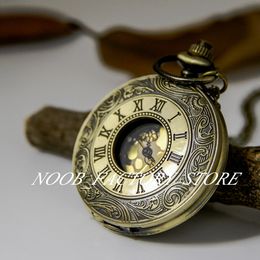 Nieuwe kwarts grote goud gezicht Romeinse zakhorloge ketting vintage sieraden trui keten mode mode horloge zakhorloge