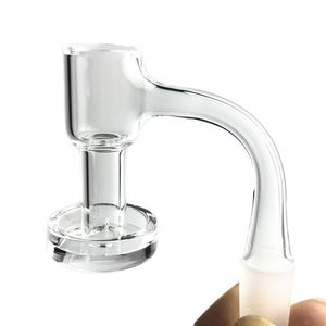 20mm Mini Quartz Terp Slurper Banger Clou à fumer avec HQ entièrement soudé 2mm d'épaisseur biseauté Haut 3mm Murs 4mm Bas Clous sans dôme