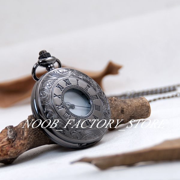 Nouveau Quartz Vintage Collier Chandail Chaîne Plomb Couleur Grands Chiffres Romains Montre De Poche Cuivre Couleur En Acier Inoxydable Lunette