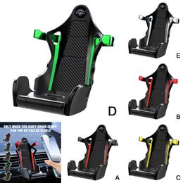 Nieuwe Racing Seat Vorm Luchtuitlaat Auto Decoratie Scène Miniatuur Model Mobiele Telefoon Houder