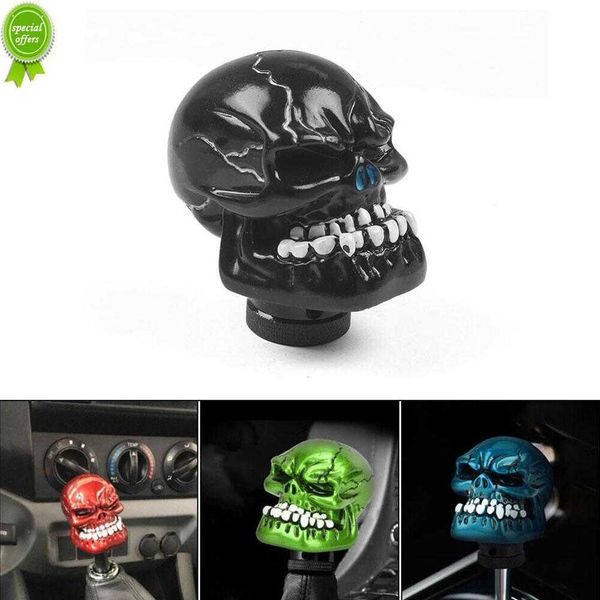 Nouvelle course Skull Shape Head Shift Bouton ACCESSOIRES DE VOITURE DÉCORAGE MANUEL MANUEL DE SOLE