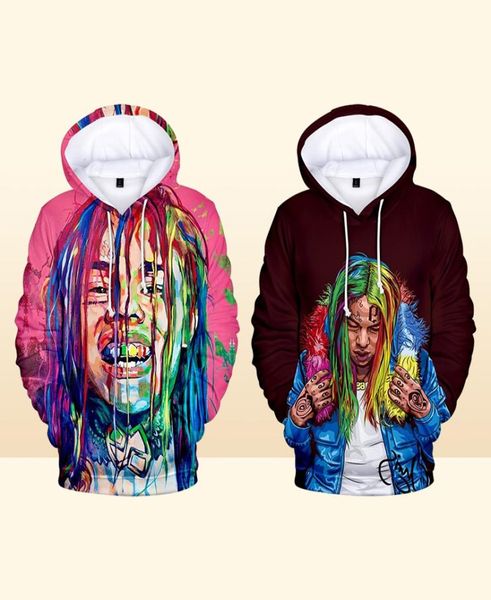 Nuevo rapero Tekashi69 6ix9ine Tekashi 69 Impresión 3D Mujeres Hombres Sudaderas con capucha Sudaderas Harajuku Casual Jersey Chaqueta con capucha Ropa 3845852869997