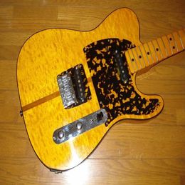 Nouveau Prince rare HS Anderson Guitare Madcat Mad Cat Tele Flame Maple Top Relic Yellow TL Guitare électrique Agrandon Léopard Pickguard B7338962