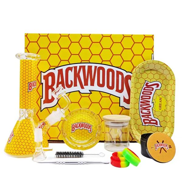 Nouveau backwoods en verre Bong Bong Smoking Pipe Kit accessoires