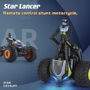 Nieuwe RC Motorcycle Stunt Car Boy Electric Toy Car Beach Buggy Morphing Spinning Control Boys Toys for Children