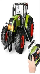 Nuevo RC Truck Farm Tractor Remolque de control remoto inalámbrico 116 Alta escala de simulación Vehículo de construcción Juguetes para niños Hobby Y20048673183