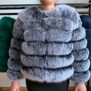 Nieuwe echte fur gras jas winter natuurlijke bont mode korte silm jas luxe lederen jas 201112