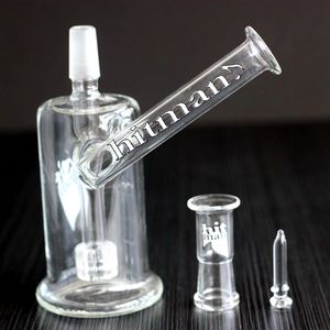 Nueva imagen real Hitman Mini Glass Bongs Hookahs Oil Rigs Birdcage Inline Perc Smoking Pipe Dab Rigs Water Pipes Bong con 14 mm Male Joint